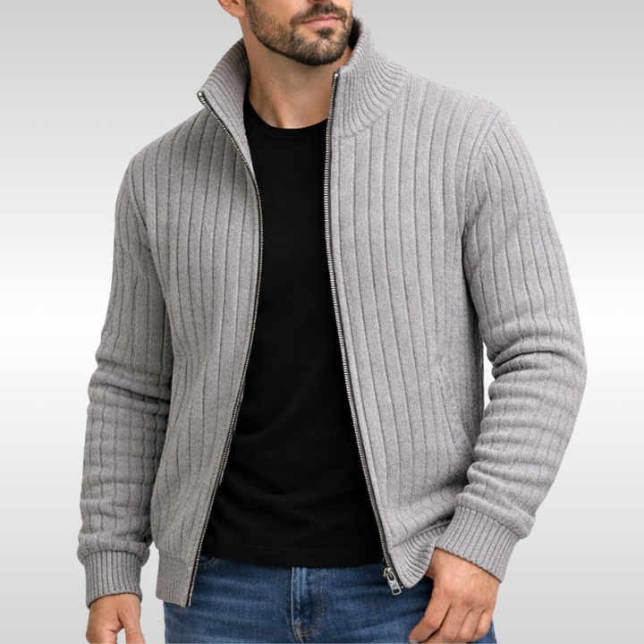 Roald - Classic Knitted Cardigan With Zipper