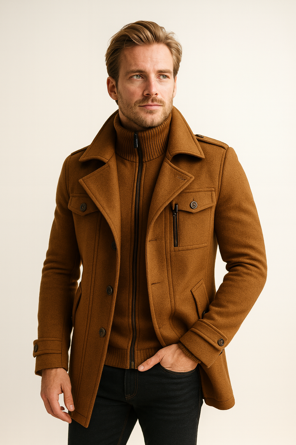 Mykhailo - Winter Overcoat With Zipper