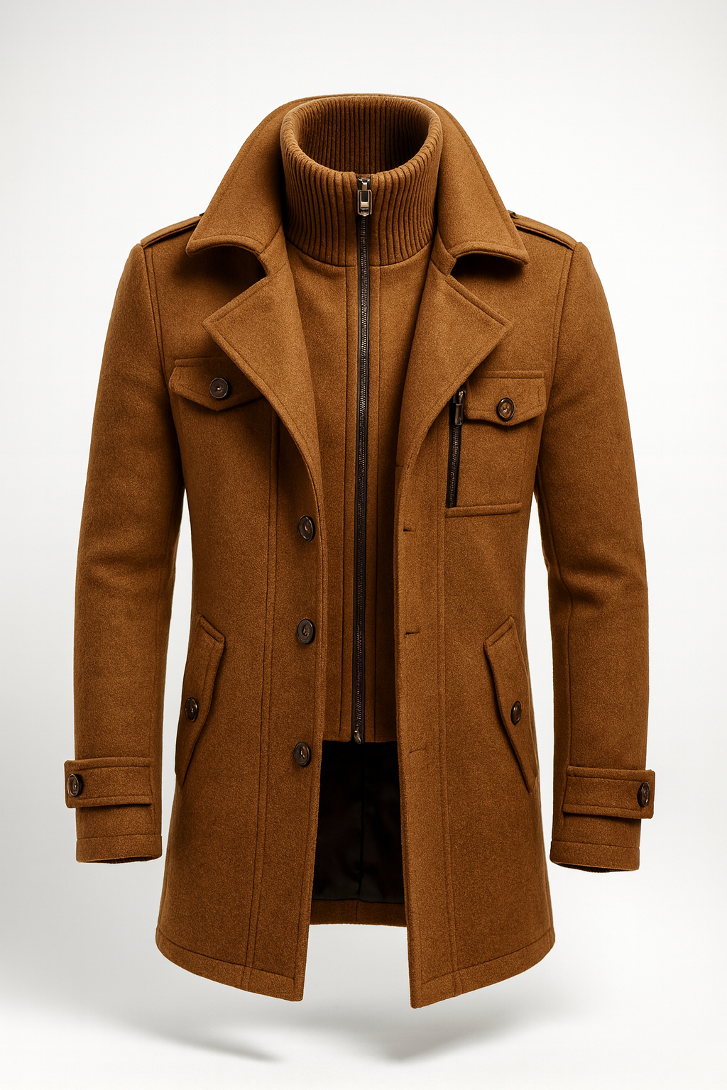 Mykhailo - Winter Overcoat With Zipper