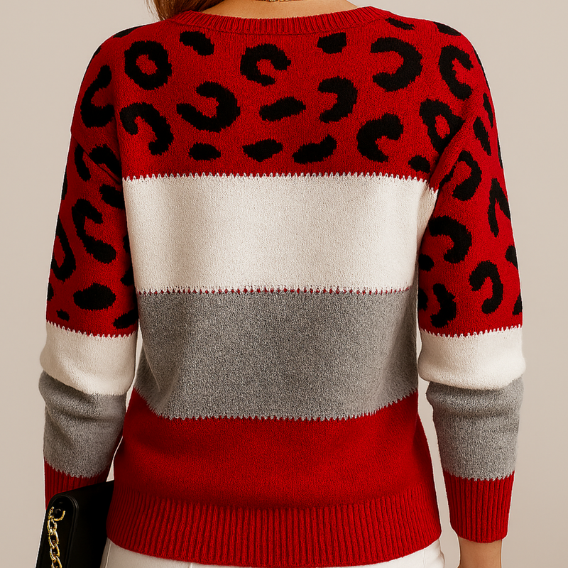 Diletta - Elegant Leopard Print Sweater