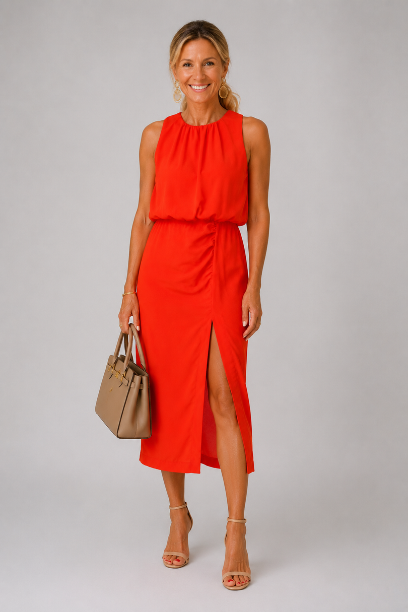 Antoinette - Middi Dress With Side Slit