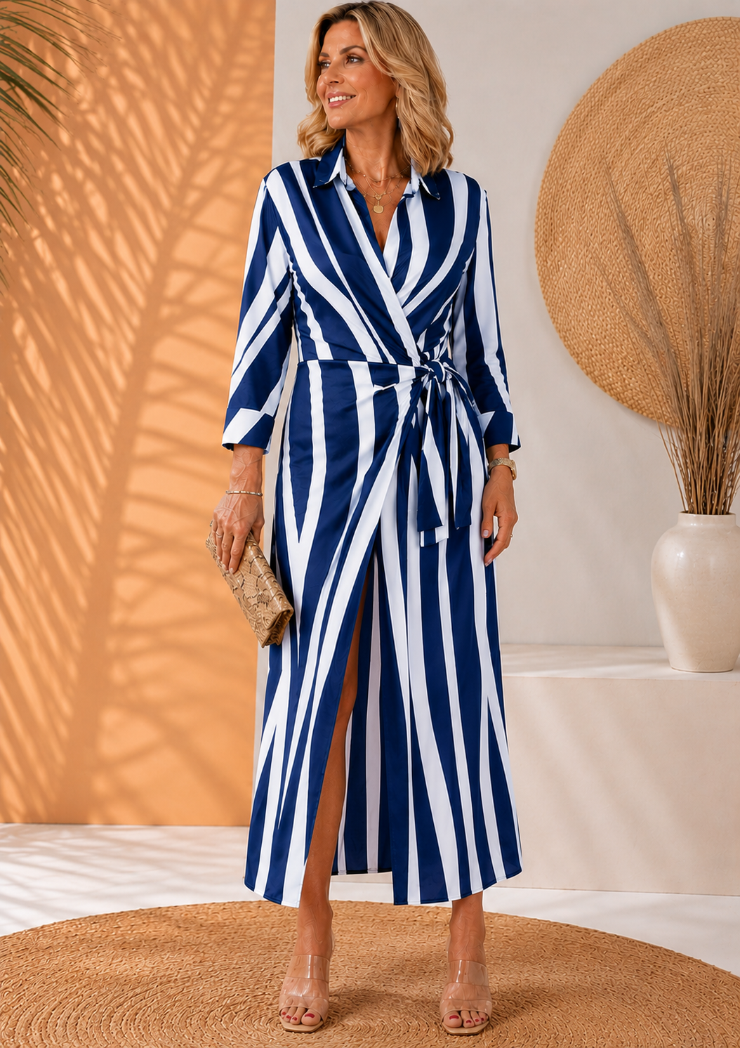 Olivera - Elegant Maxi Dress With Tie
