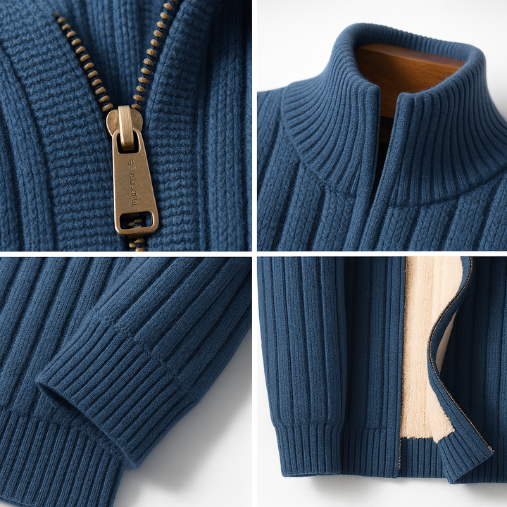 Roald - Classic Knitted Cardigan With Zipper