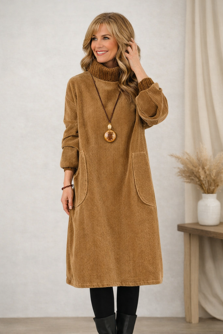 Nastasija - Winter Midi Dress With Pockets