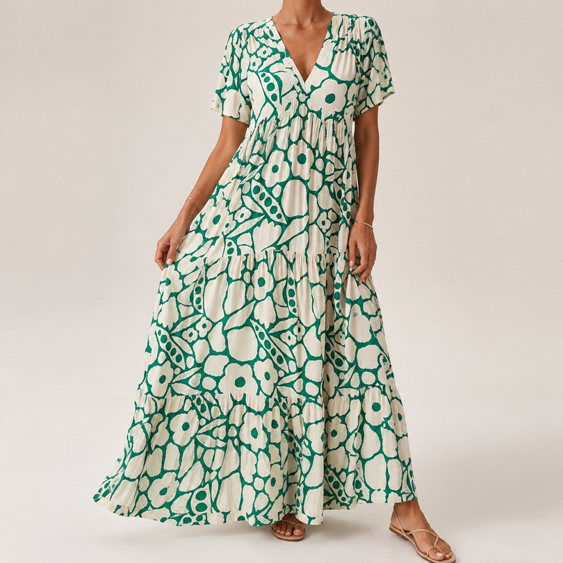 Myrona - Breathable Floral Maxi Dress