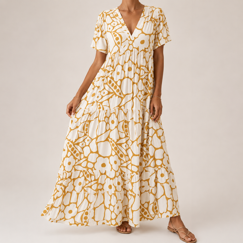 Myrona - Breathable Floral Maxi Dress