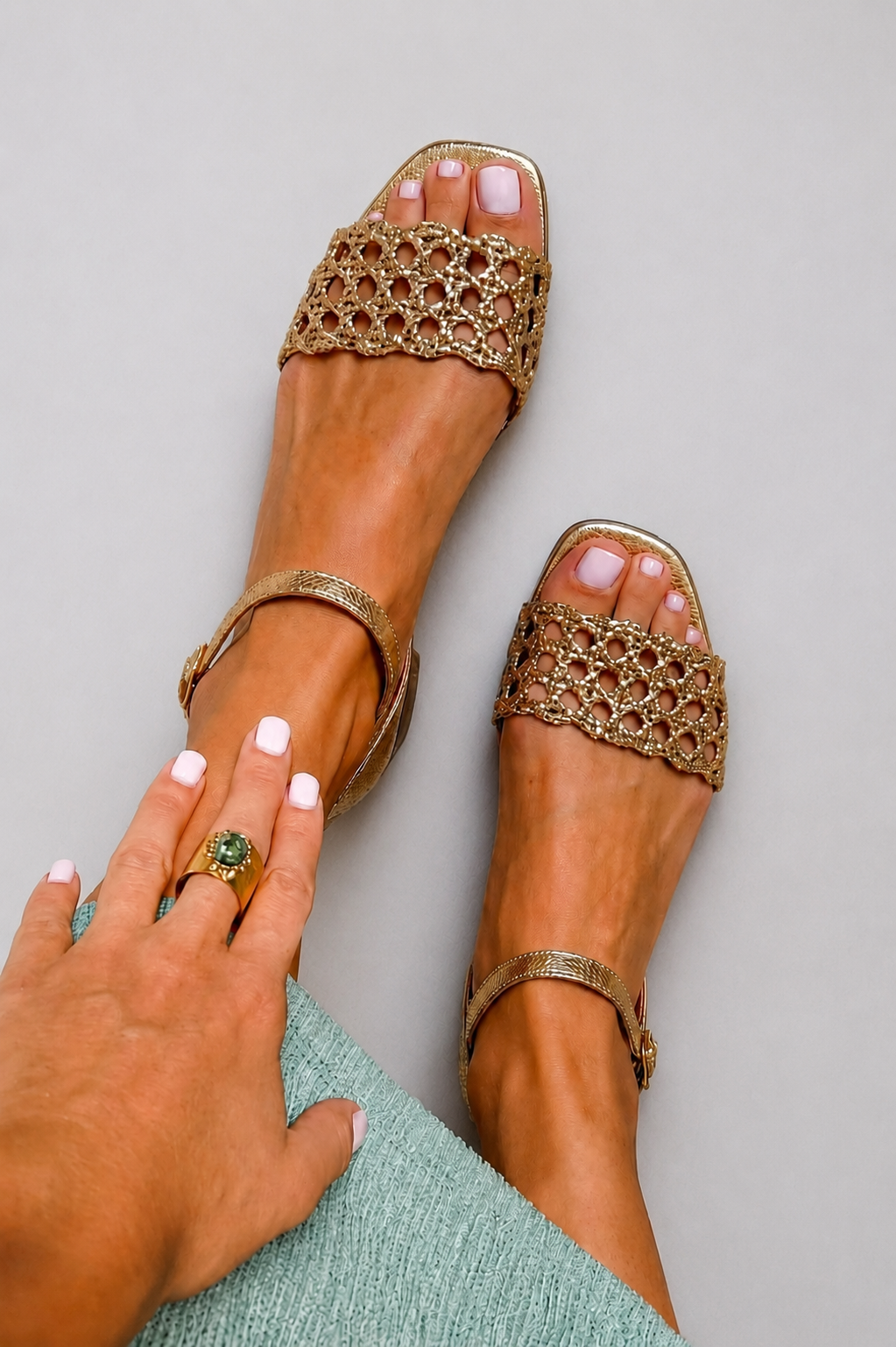 Dania - Buckle Strap Flat Sandal