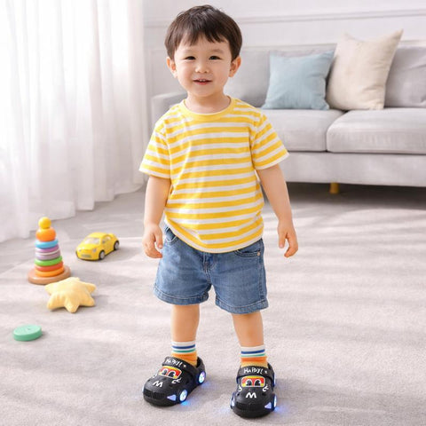 KidVroom - Children’s LED Car Slipper With Glowing Wheels And Strap