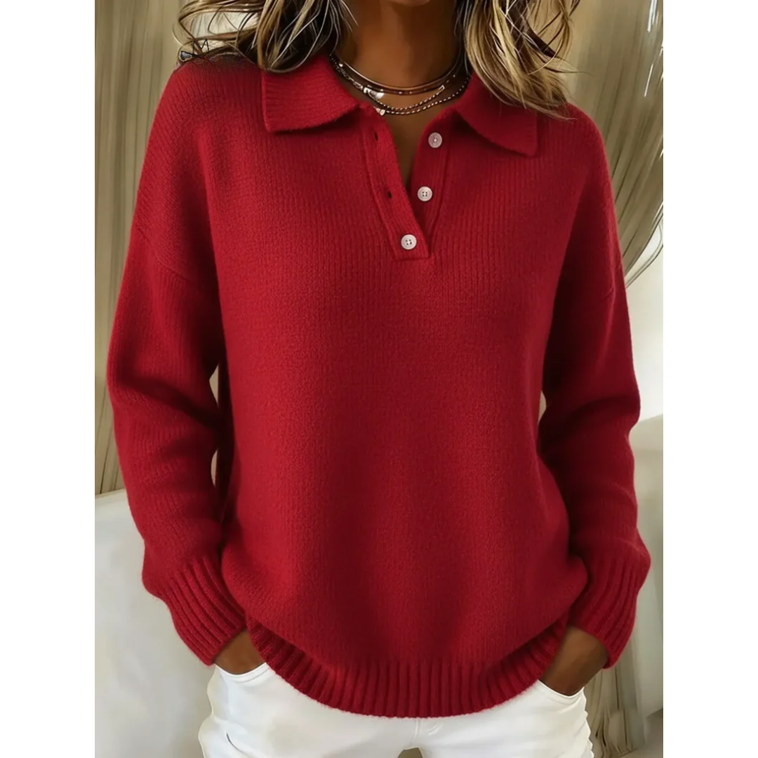 Healen - Knitted Polo Sweater