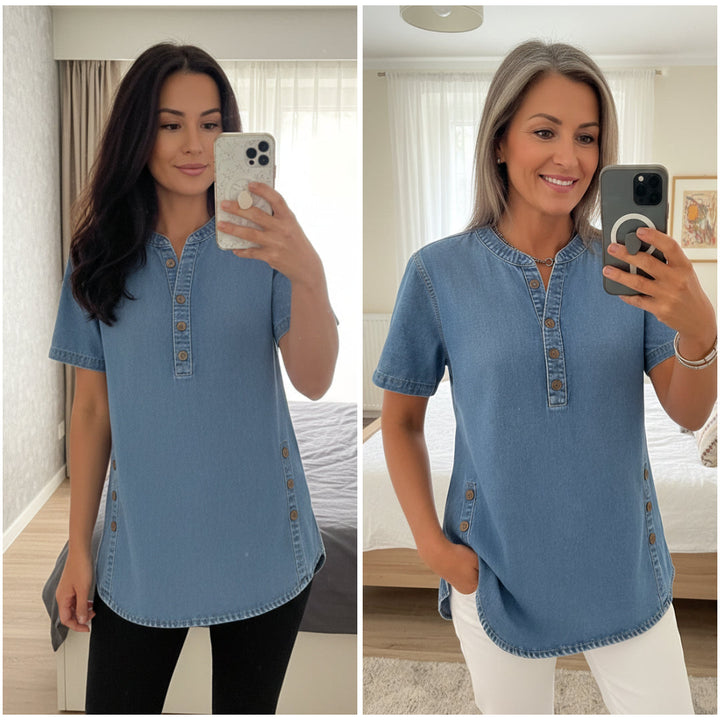 Julina - Denim Blouse With Loose Fit