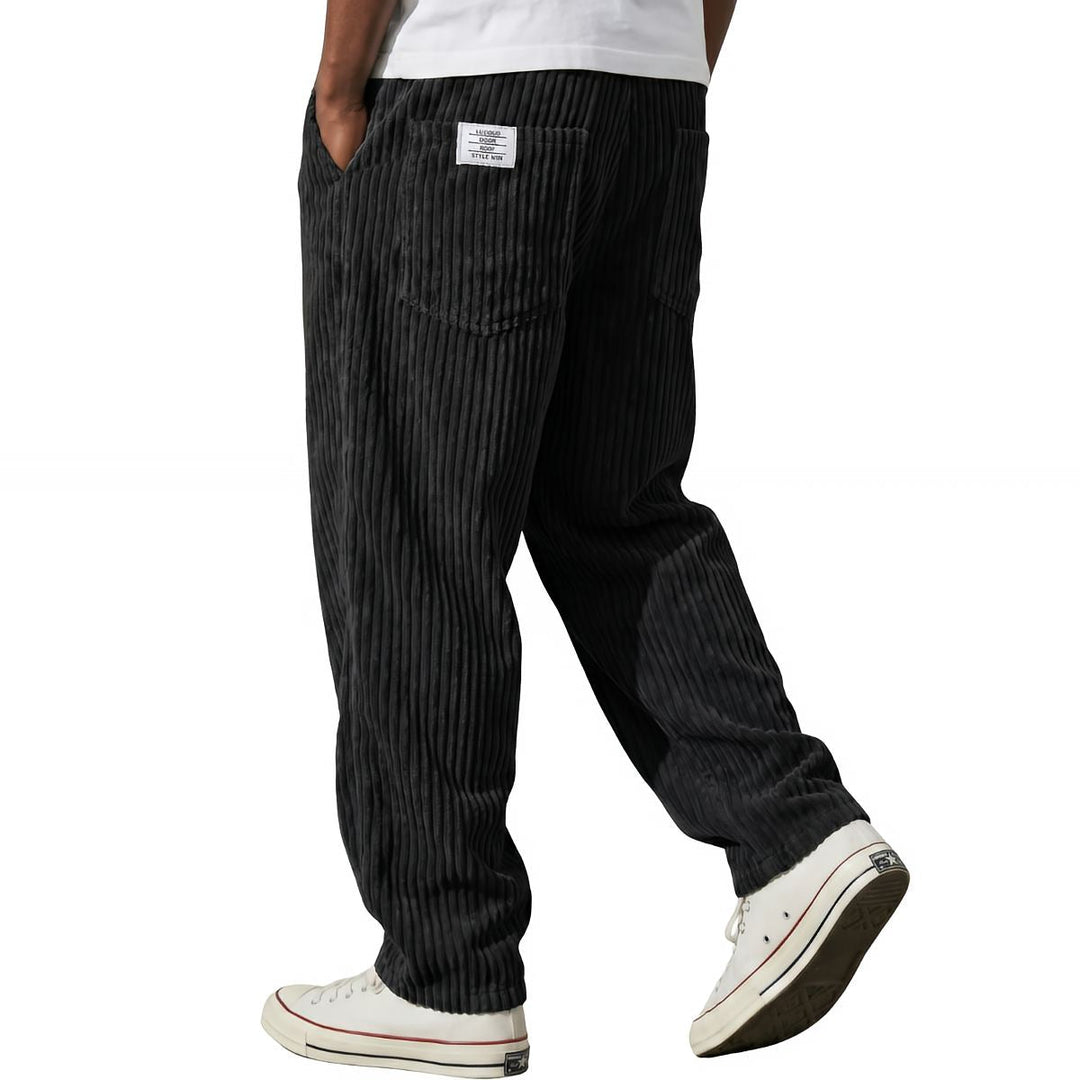 Paloinira - Pants with Wide-Leg Fit and Corduroy Texture
