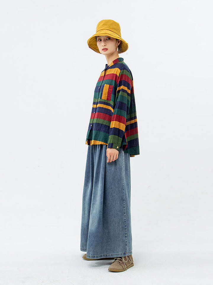 Ingryosa - Striped Long Sleeve Shirt