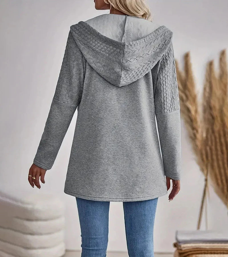 Jylda - Zip-Up Hooded Cardigan