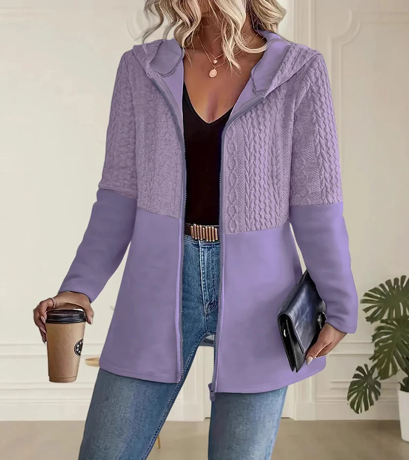 Jylda - Zip-Up Hooded Cardigan
