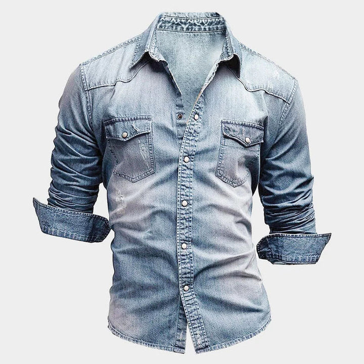 Nemanja - Elegant Denim Shirt With Pockets