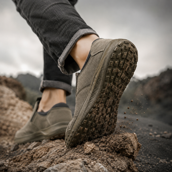 Solariview - Slip On Shoes With Elastic Panels and Textured Soles
