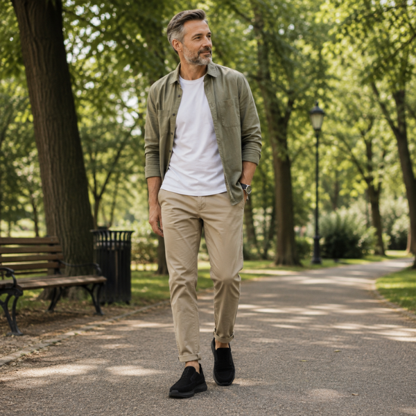 Solariview - Slip On Shoes With Elastic Panels and Textured Soles