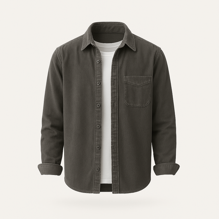 Hamdun - Corduroy Shirt With Buttons