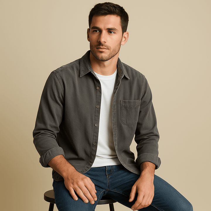 Hamdun - Corduroy Shirt With Buttons