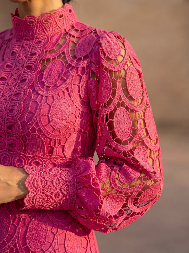 Maelle - Elegant Long Sleeve Lace Dress