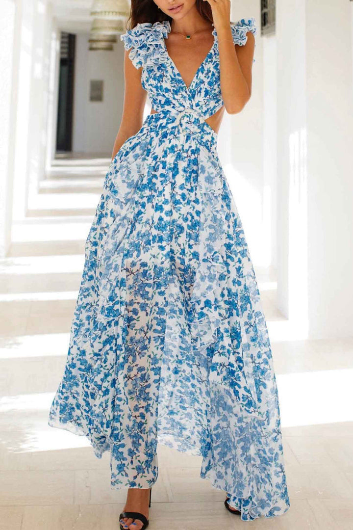Tjitske - Long Dress With Cut Out Sleeves