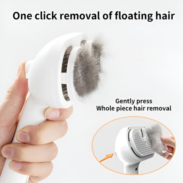 FurEase - Rechargeable Pet Steam Brush Spray for Grooming