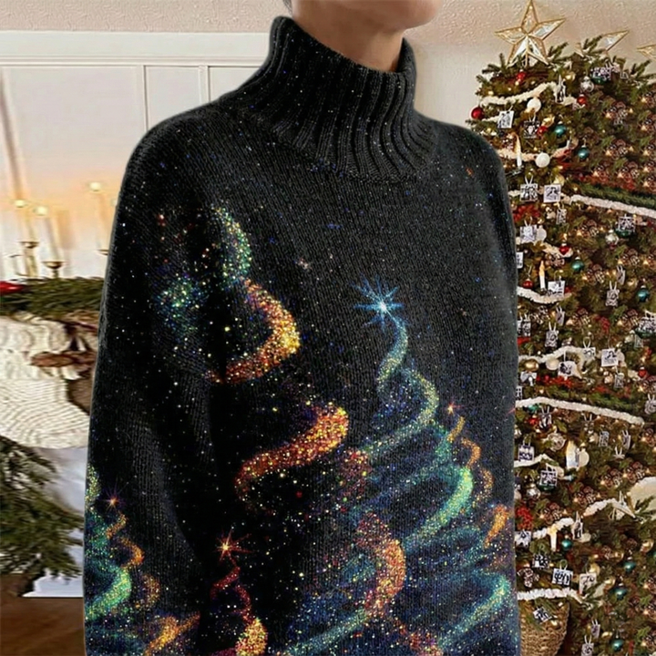 Helda - Christmas sweater with star print