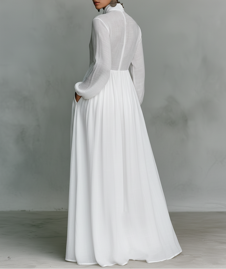 Sheilan - Elegant Maxi Dress With Buttons