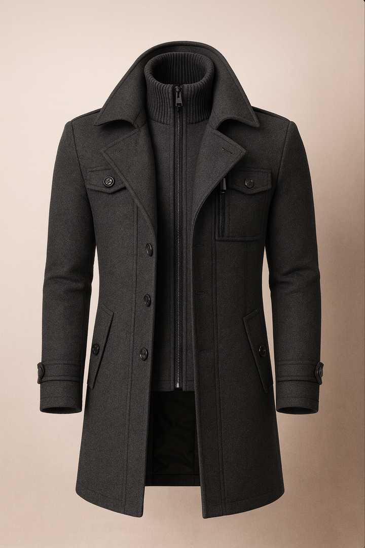 Mykhailo - Winter Overcoat With Zipper