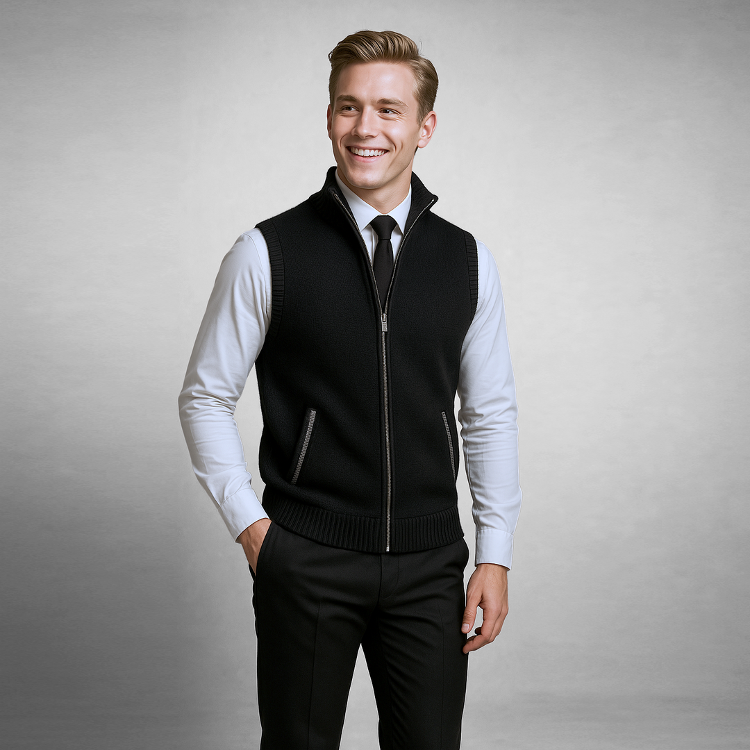 Maelard - Elegant Full Zip Vest