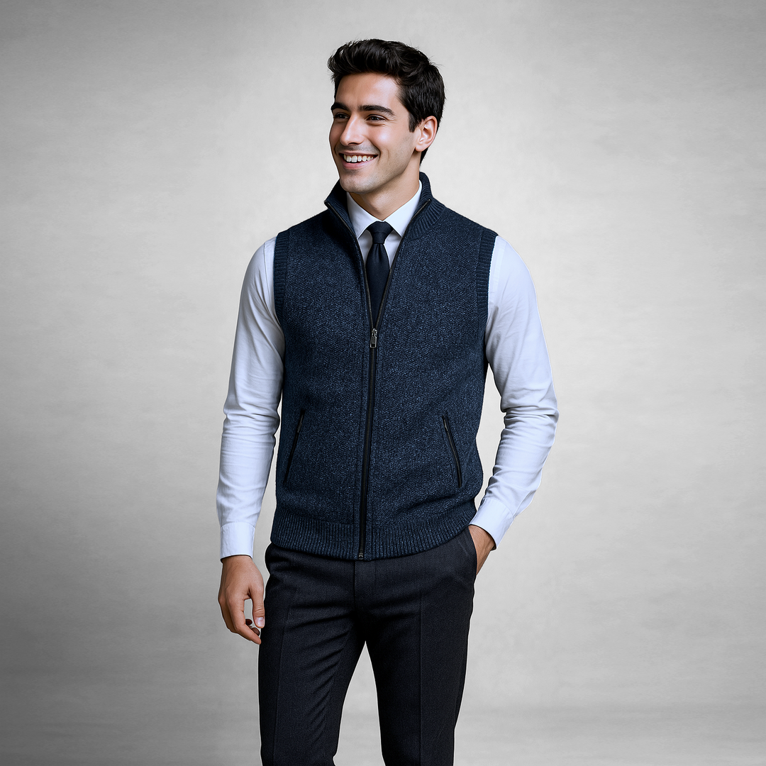 Maelard - Elegant Full Zip Vest
