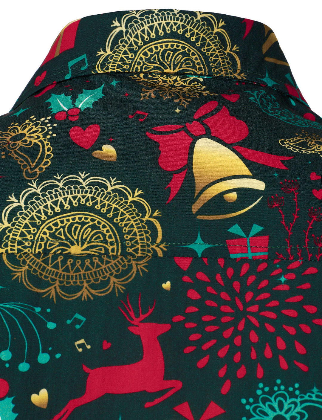 Victor - Men's Christmas Reindeer Holiday Cotton Long-Sleeved Shirt