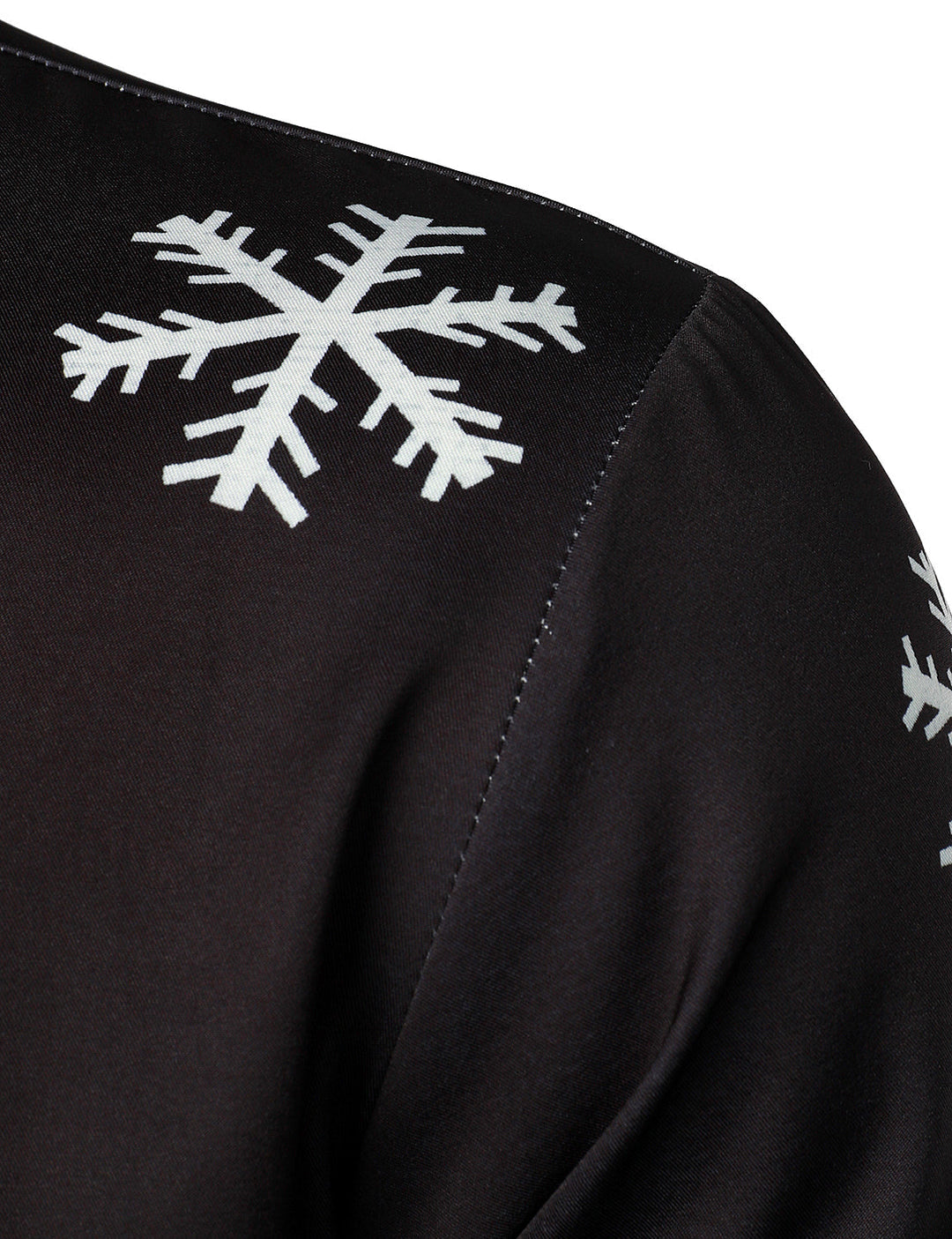 Mathan - Men's Santa Claus Button-Up Black Funny Long-Sleeved Shirt
