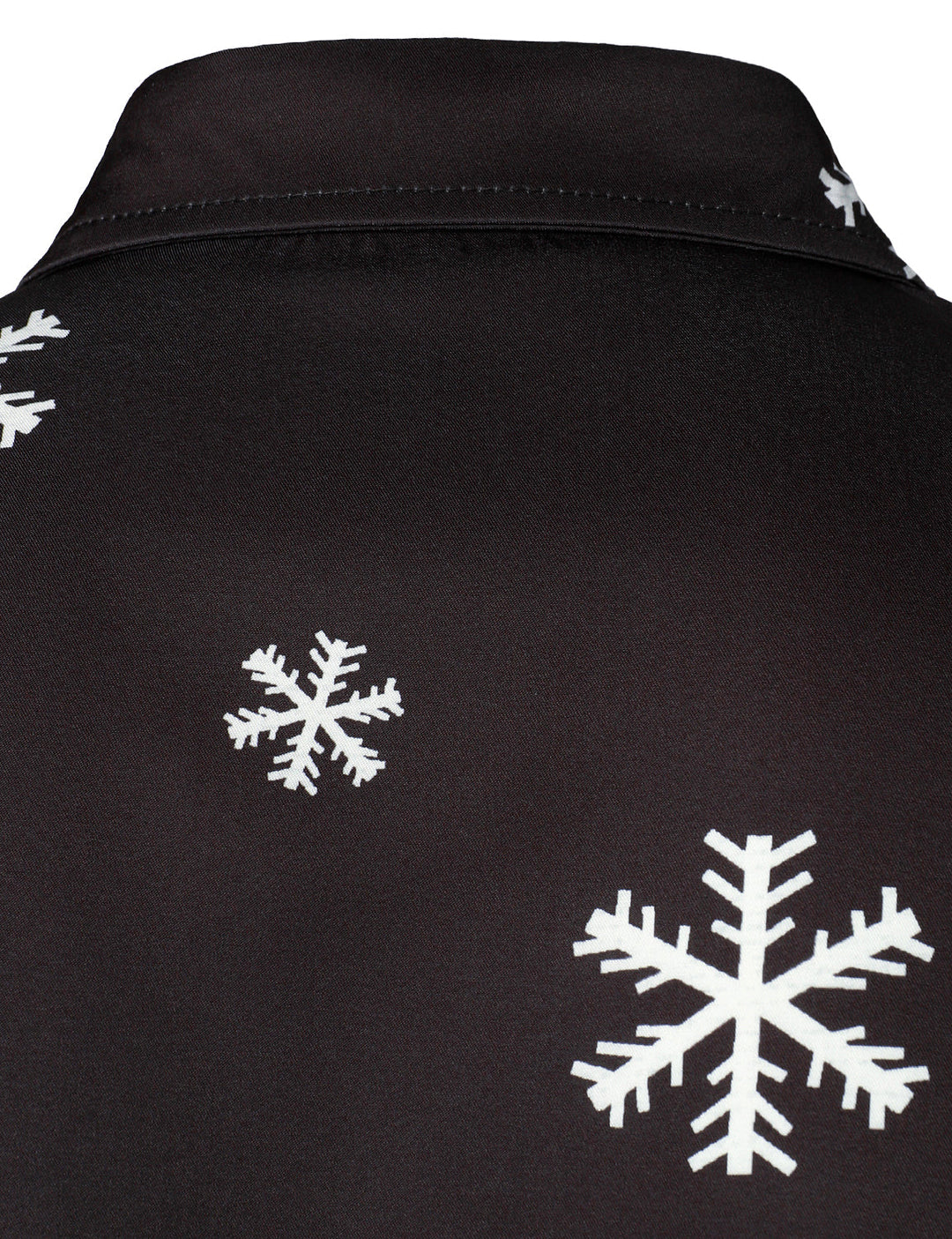 Mathan - Men's Santa Claus Button-Up Black Funny Long-Sleeved Shirt