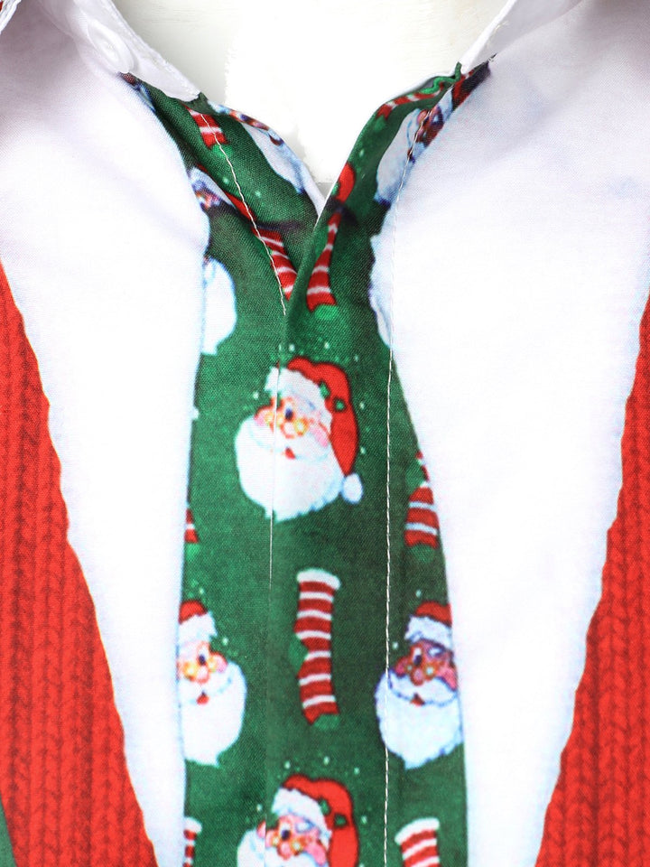 Grant - Men's Christmas Funny Outfit Holiday Party ugly Long-Sleeved Shirt
