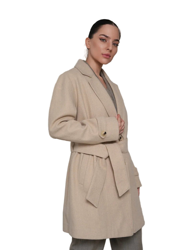 Iseult - Stylish Tie Belt Coat