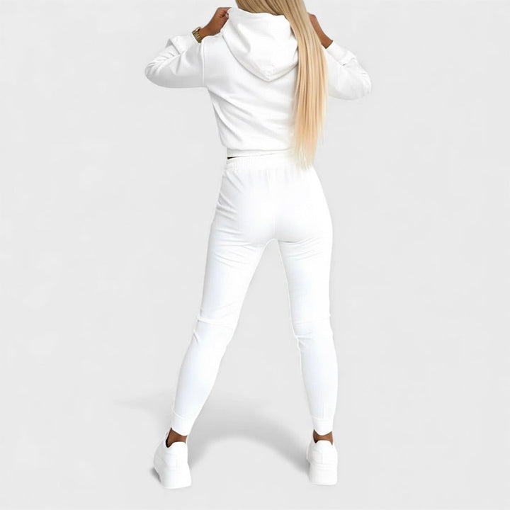 Maayan - Casual Long Sleeve Hoodie And Trouser Two-Piece Set