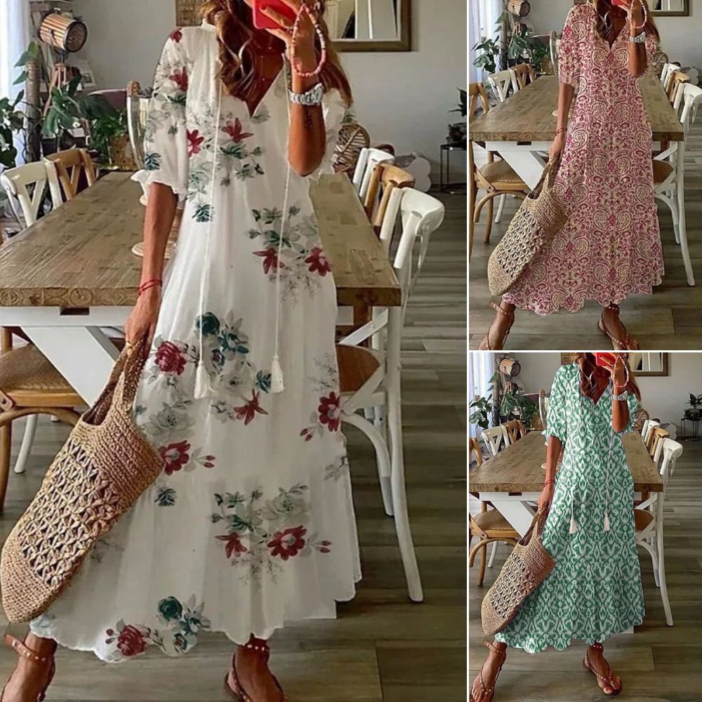 Verute - Floral Velvet Maxi Dress