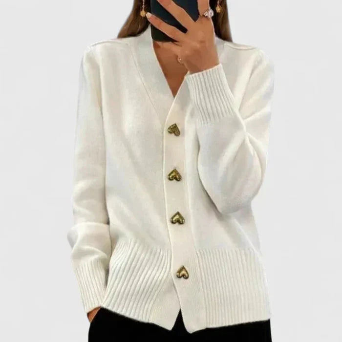 Lilienessa - Cardigan With Heart Button