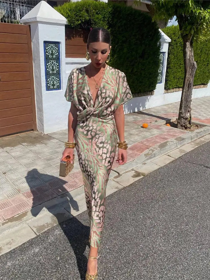 Ieva - Short Sleeve Maxi Dress
