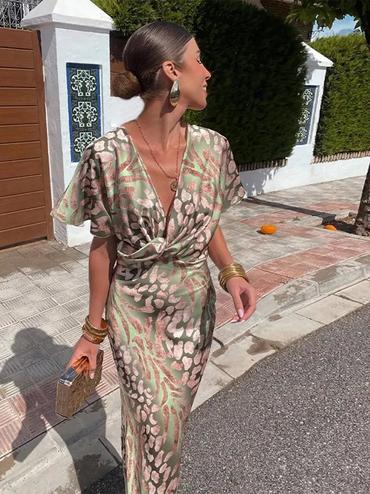Ieva - Short Sleeve Maxi Dress