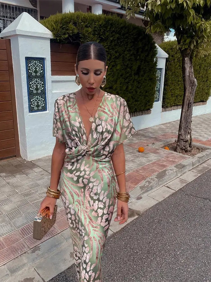 Ieva - Short Sleeve Maxi Dress