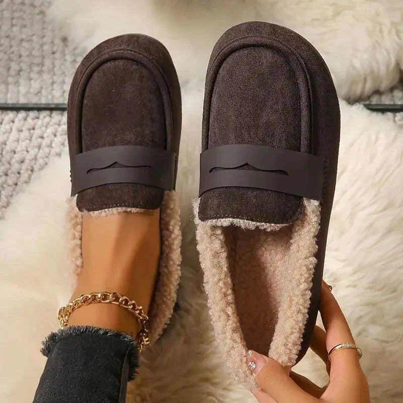 Deren - Non Slip Fleece Lined Loafers