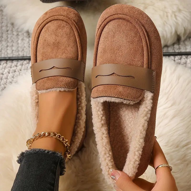 Deren - Non Slip Fleece Lined Loafers