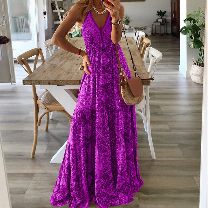Elysina - V-Neck Maxi Dress