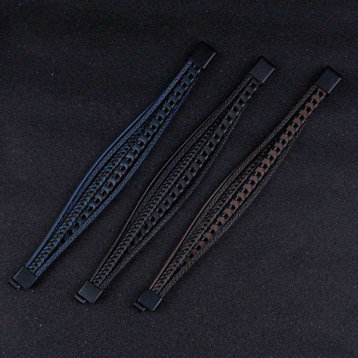 RuneCraft - Leather Braided Viking Bracelet
