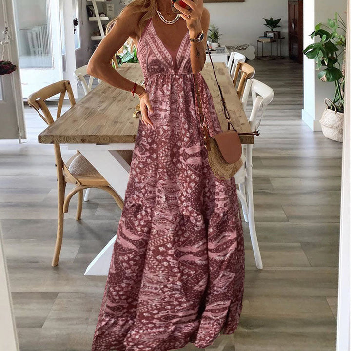 Elysina - V-Neck Maxi Dress