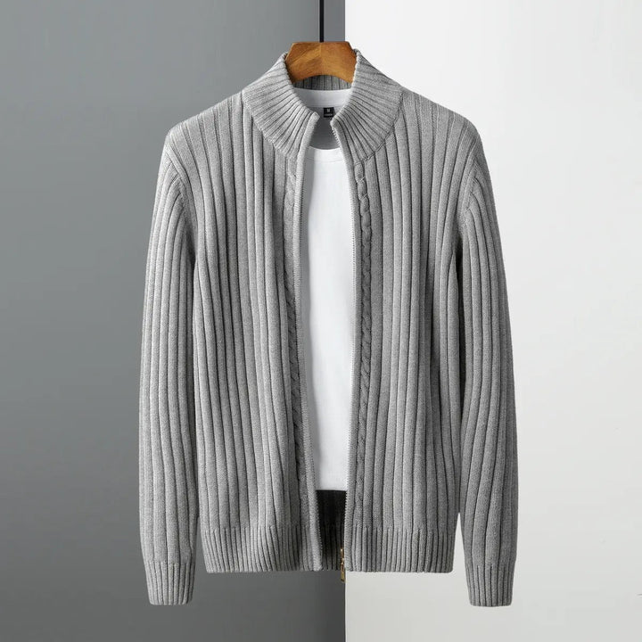 Ovidiu - Stripped Cardigan With Zipper