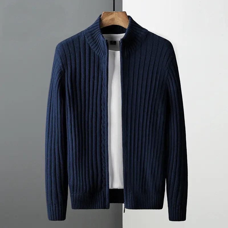 Ovidiu - Stripped Cardigan With Zipper
