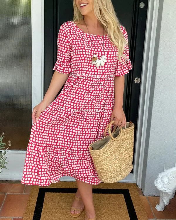 Mariam - Ruffle Sleeve Midi Dress